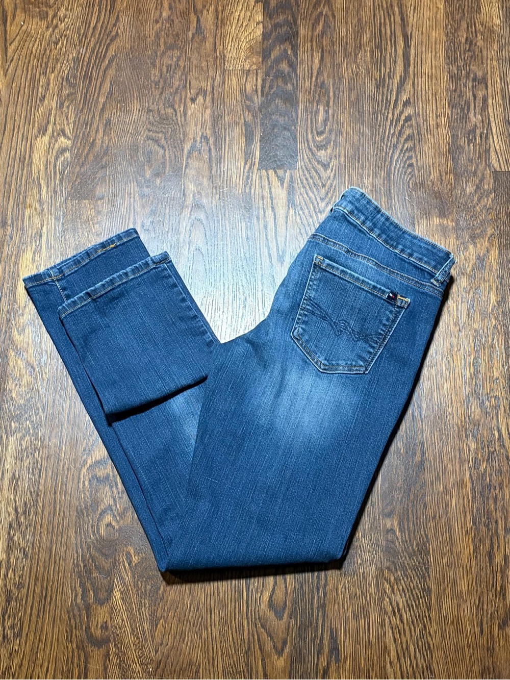 Tommy Hilfiger Distressed Y2K Straight Leg Blue Denim Jeans Women’s Size 8R